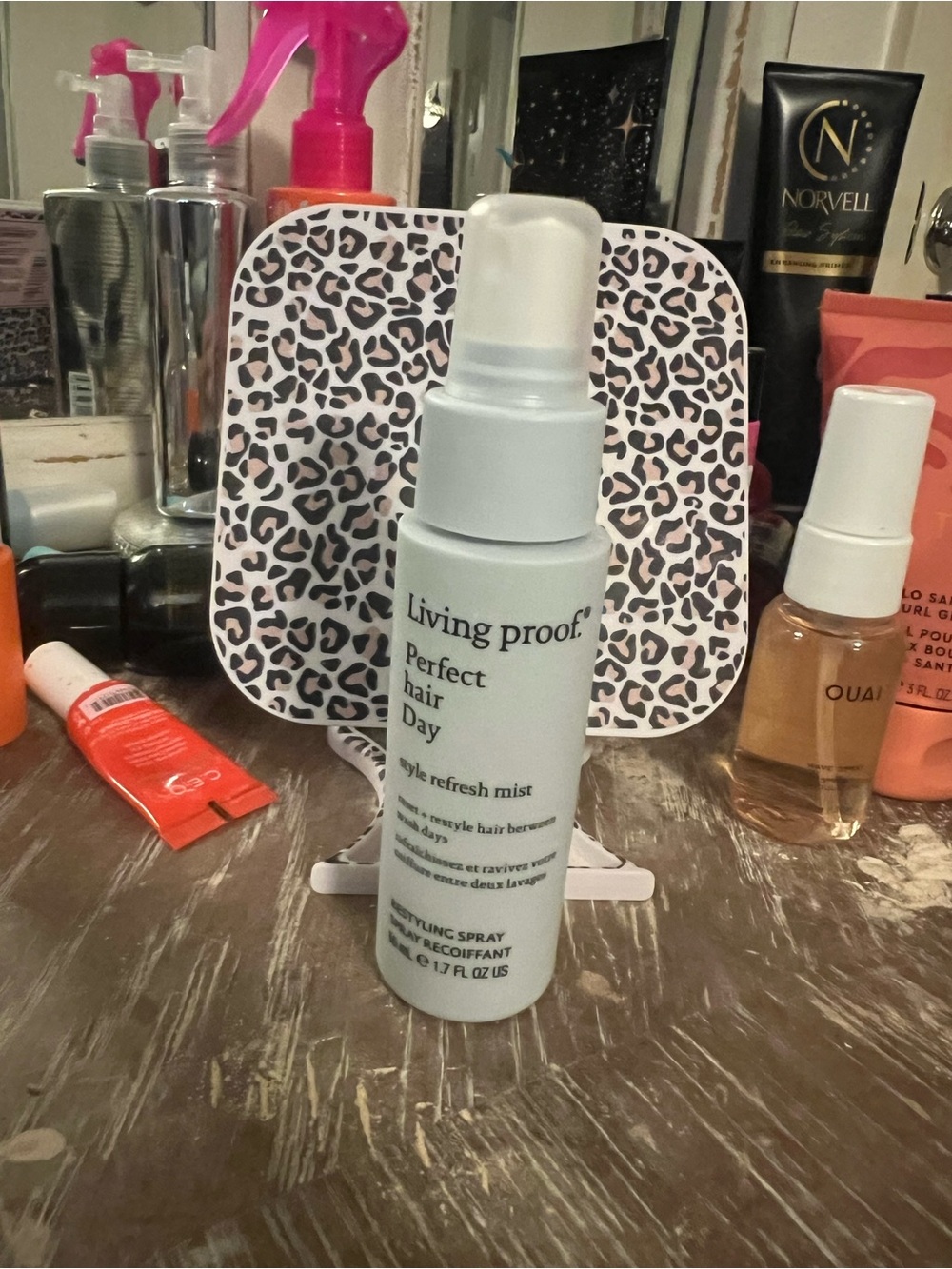 Living Proof Perfect Hair Day Style Refresh Mist — Pale Blue Bottle